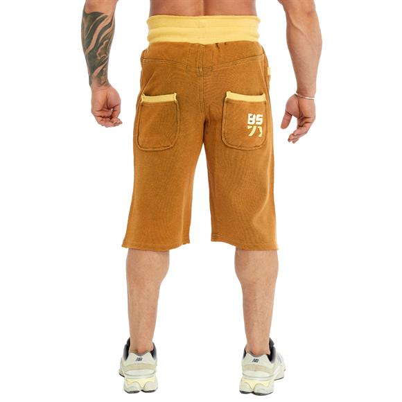 Mens Mustard Capri Shorts