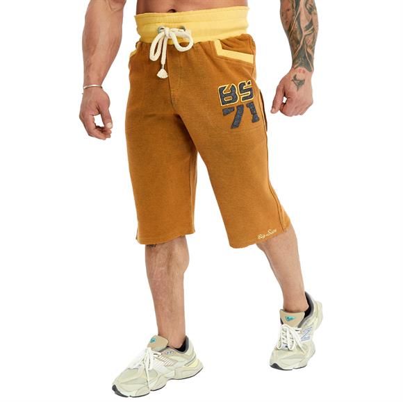 Mens Mustard Capri Shorts