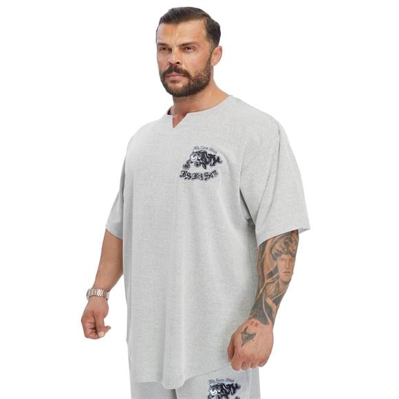 Mens Oversize Embroidered Cotton Rag Top T-shirt