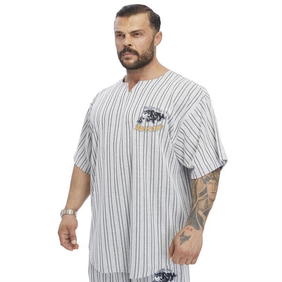 Mens Oversize Embroidered Cotton Rag Top T-shirt