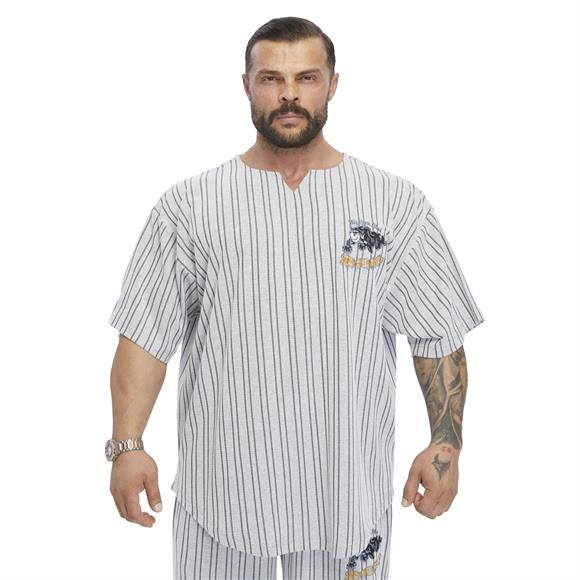 Mens Oversize Embroidered Cotton Rag Top T-shirt