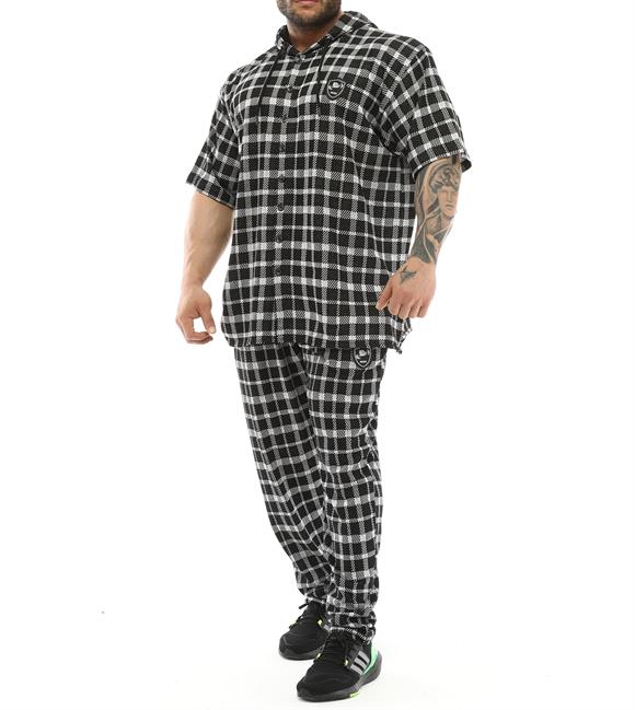 Mens Oversize Hooded Short Sleeve Shirt