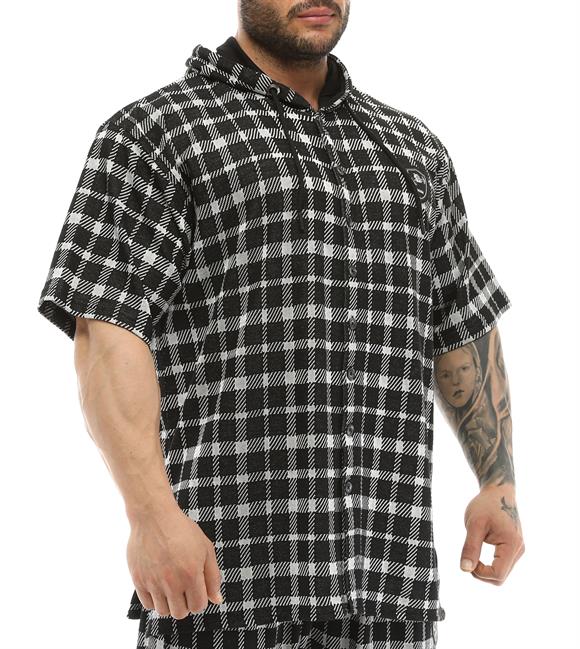 Mens Oversize Hooded Short Sleeve Shirt