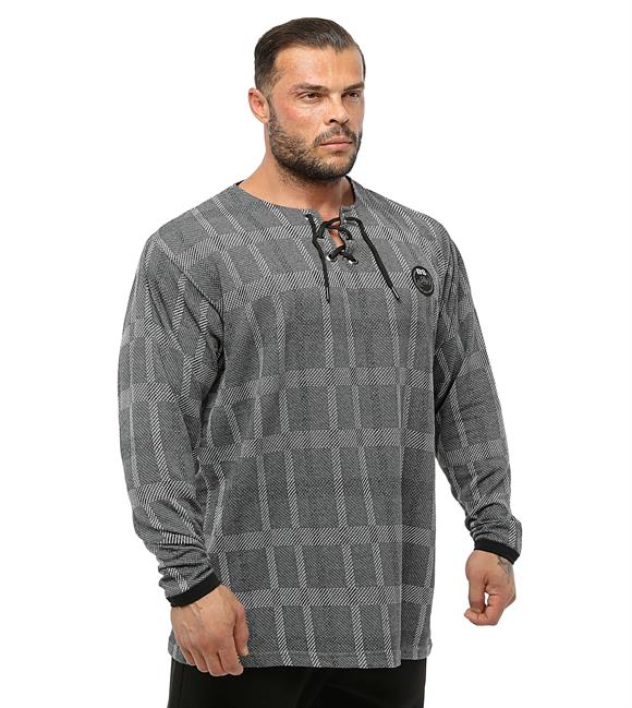 Mens Oversize Plaid Sweatshirt