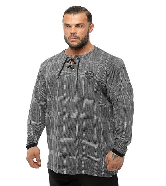 Mens Oversize Plaid Sweatshirt