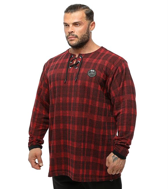Mens Oversize Plaid Sweatshirt
