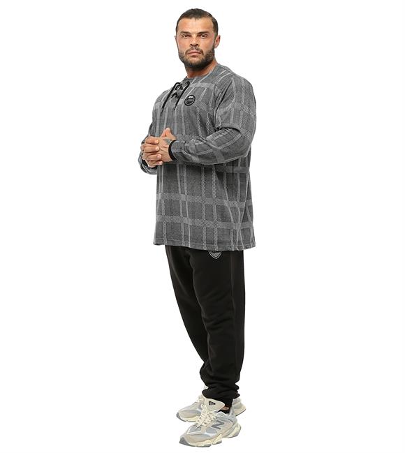 Mens Oversize Plaid Sweatshirt