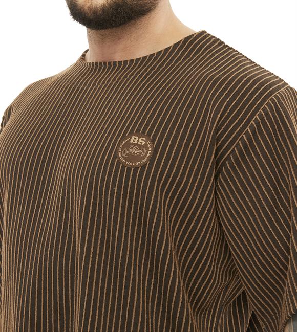 Mens Oversize Rag Top T-shirt Textured Fabric