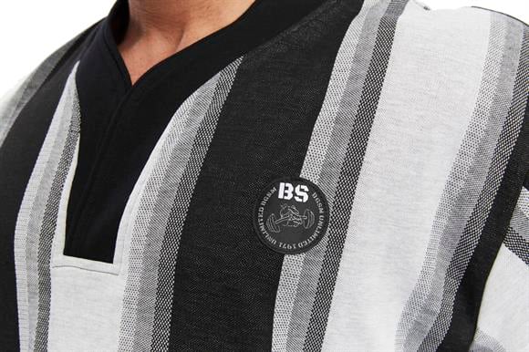 Mens Oversize Striped Rag Top Oldschool T-shirt