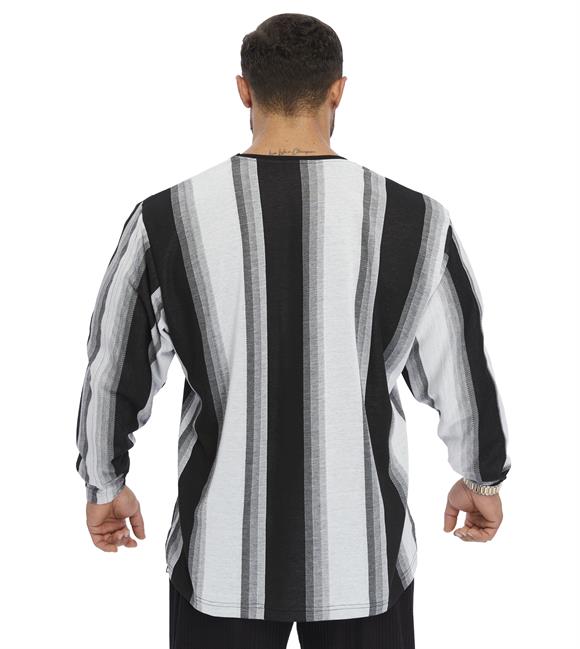 Mens Oversize Striped Sweatshirt 