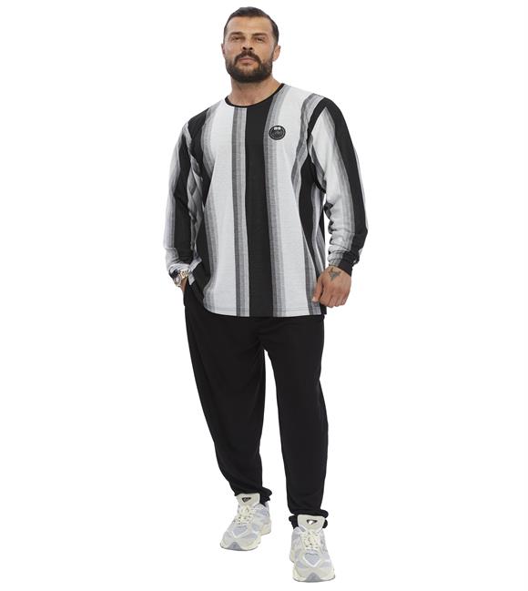 Mens Oversize Striped Sweatshirt 