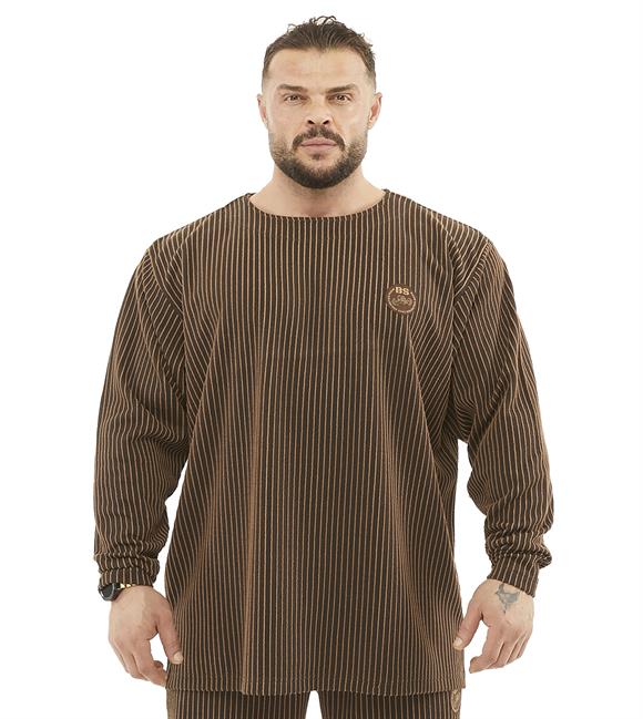 Mens Oversize Striped Winter Sweatshirt
