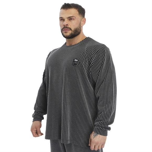 Mens Oversize Striped Winter Sweatshirt