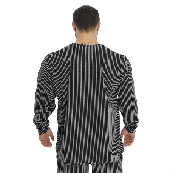 Mens Oversize Striped Winter Sweatshirt