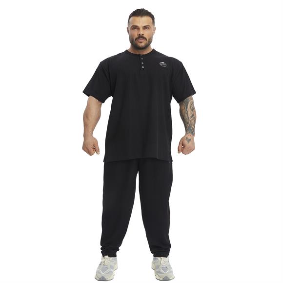 Mens Oversize T-shirt Button Down Rag Top