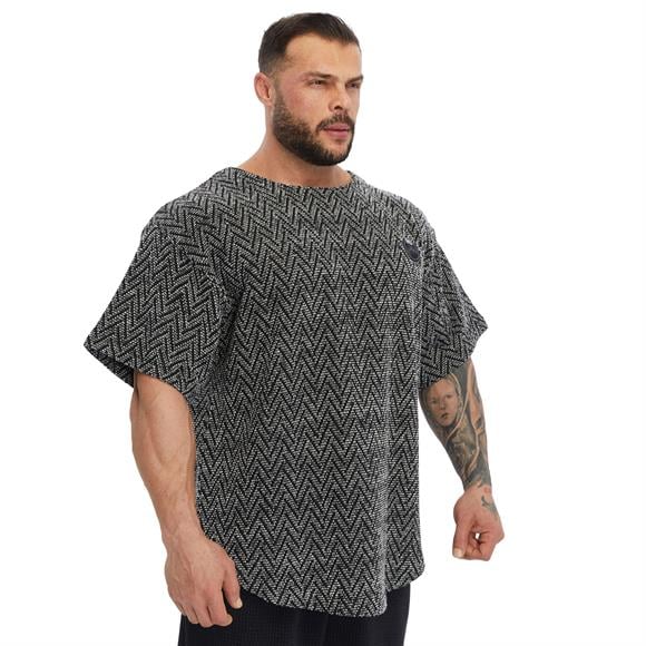 Mens Oversize T-shirt Textured Cotton Rag Top