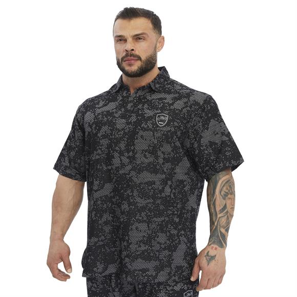 Mens Oversize Technic Camo Polo T-shirt