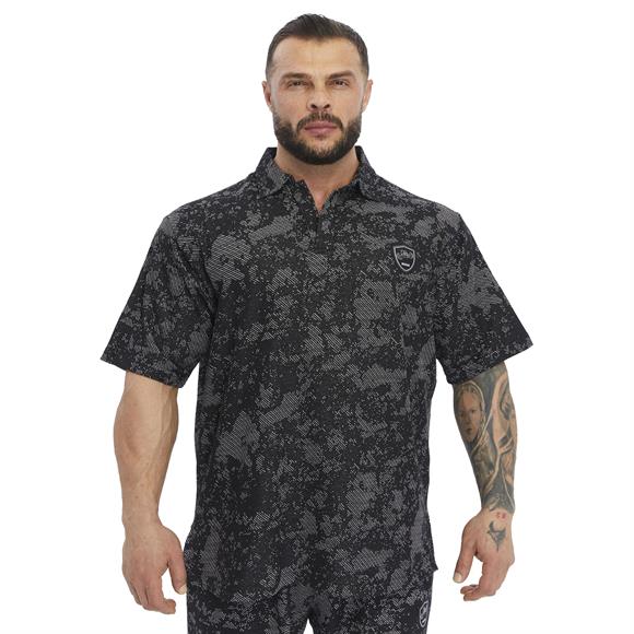 Mens Oversize Technic Camo Polo T-shirt