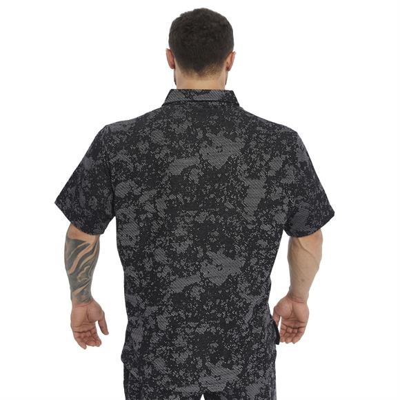 Mens Oversize Technic Camo Polo T-shirt
