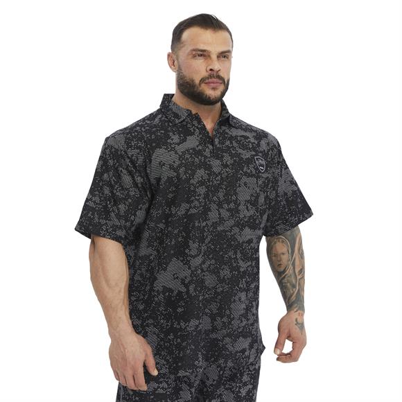 Mens Oversize Technic Camo Polo T-shirt