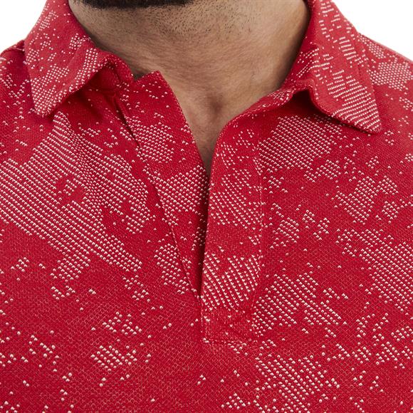 Mens Oversize Technic Camo Polo T-shirt