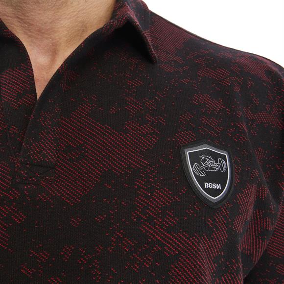 Mens Oversize Technic Camo Polo T-shirt