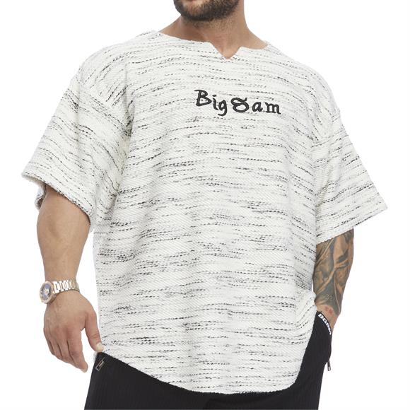 Mens Oversize Thick Textured Fabric Rag Top T-shirt 