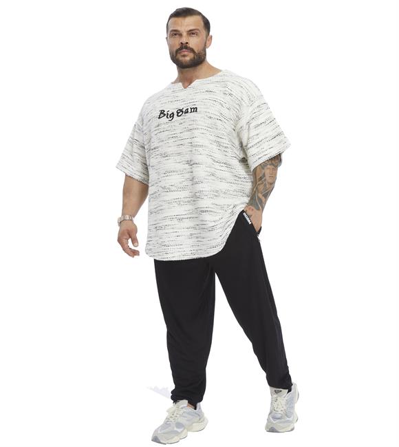 Mens Oversize Thick Textured Fabric Rag Top T-shirt 