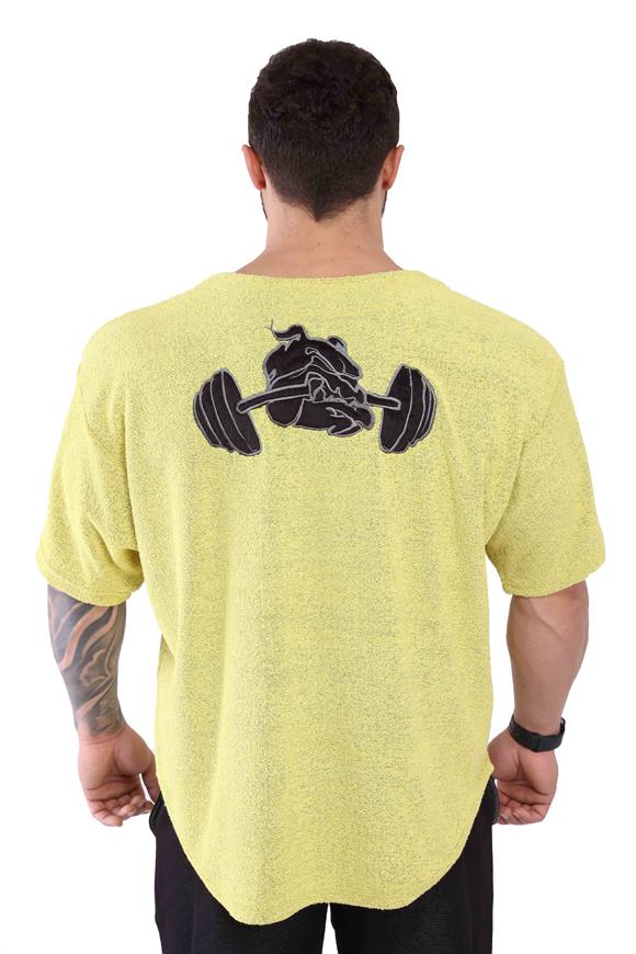 Mens Oversize Towel Textured Rag Top T-shirt