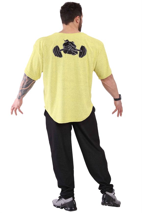 Mens Oversize Towel Textured Rag Top T-shirt