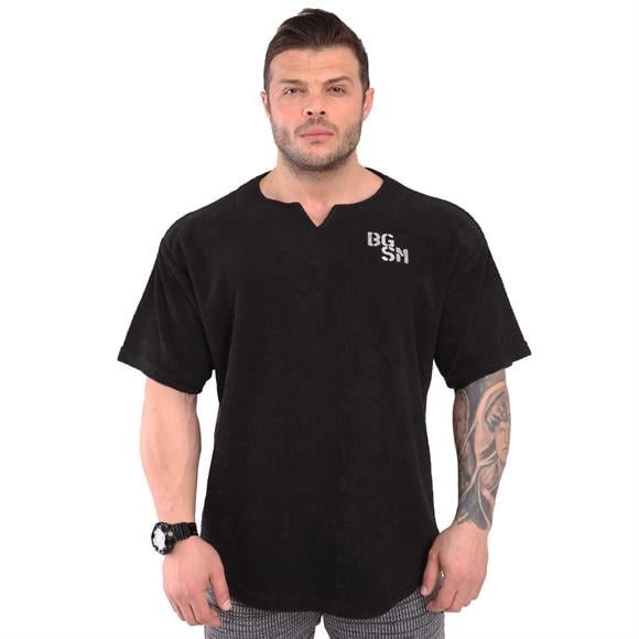 Mens Oversize Towel Textured Thick Fabric Rag Top T-shirt