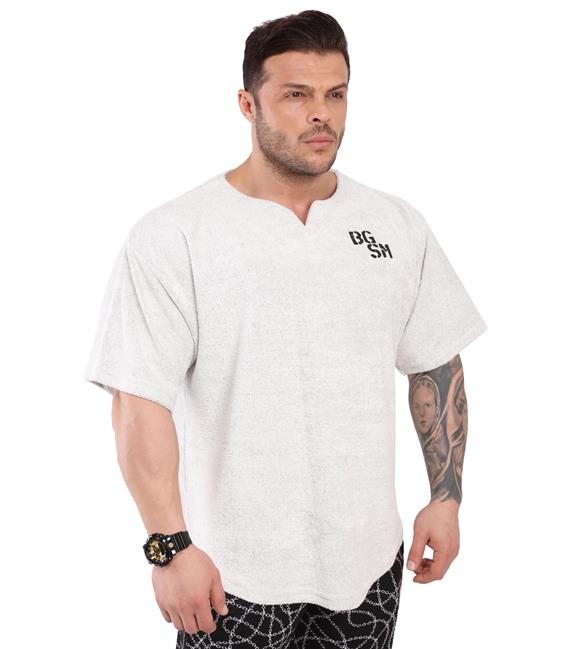 Mens Oversize Towel Textured Thick Fabric Rag Top T-shirt