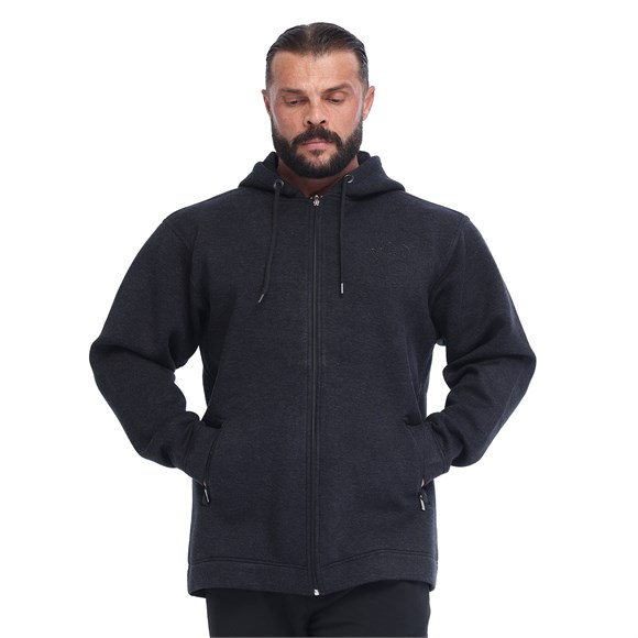 Mens Oversized Hooded Scuba Fabric Sports Jacket