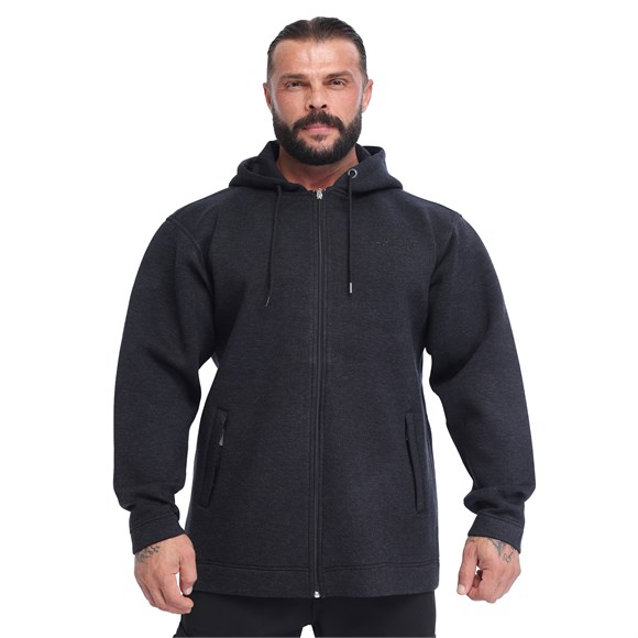 Mens Oversized Hooded Scuba Fabric Sports Jacket