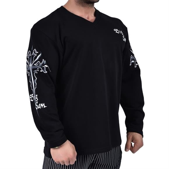 Mens Oversized Patterned Sweatshirt