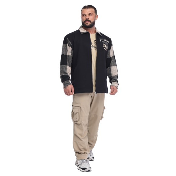 Mens Oversized Zip-Up Winter Casual Jacket
