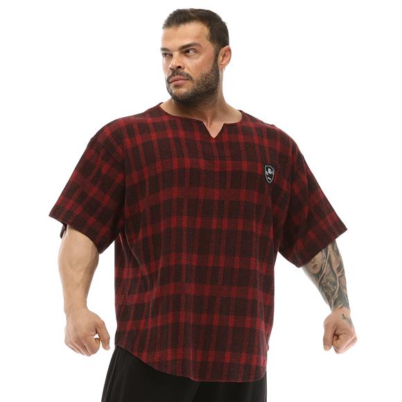 Mens Plaid Oversize Rag Top T-shirt