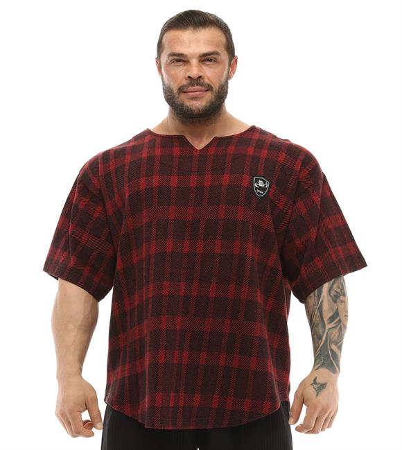 Mens Plaid Oversize Rag Top T-shirt