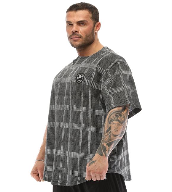 Mens Plaid Oversize Rag Top T-shirt