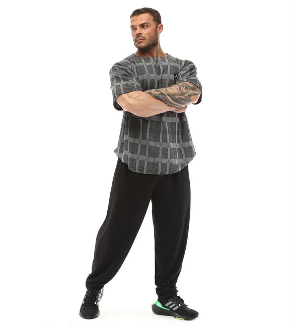 Mens Plaid Oversize Rag Top T-shirt