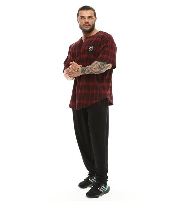 Mens Plaid Oversize Rag Top T-shirt