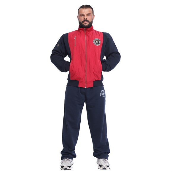 Mens Relaxed-Fit Quilted Full-Zip Athletic Jacket Big Sam 3599