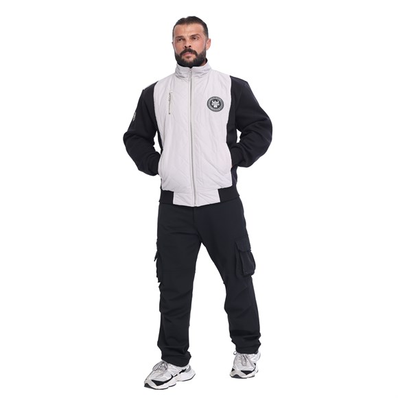 Mens Relaxed-Fit Quilted Full-Zip Athletic Jacket Big Sam 3594