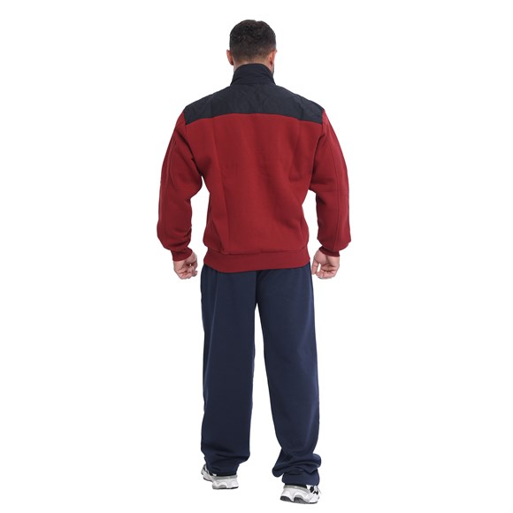Mens Relaxed-Fit Quilted Full-Zip Athletic Jacket Big Sam 3596