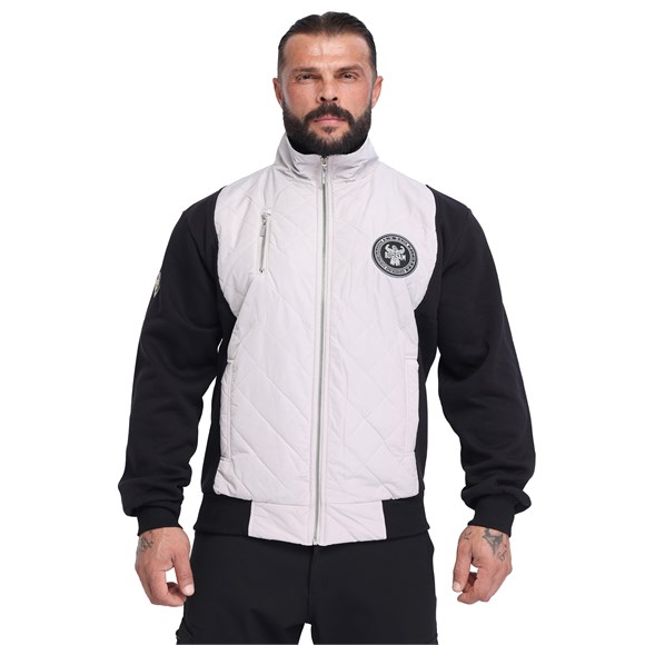 Mens Relaxed-Fit Quilted Full-Zip Athletic Jacket Big Sam 3594