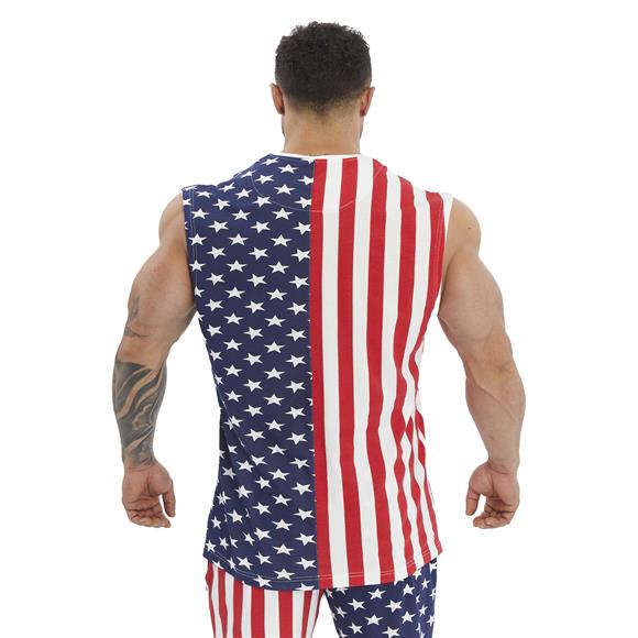 Mens Sleeveless T-shirt Cotton Gym Tank Top