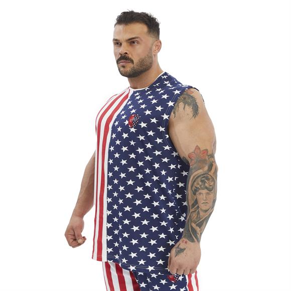 Mens Sleeveless T-shirt Cotton Gym Tank Top