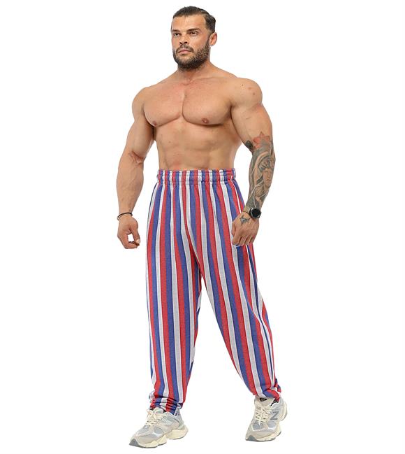 Mens Striped Loose Fit Russian Flag Sweatpants