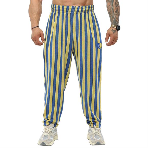 Mens Striped Loose Fit Ukrainian Flag Sweatpants