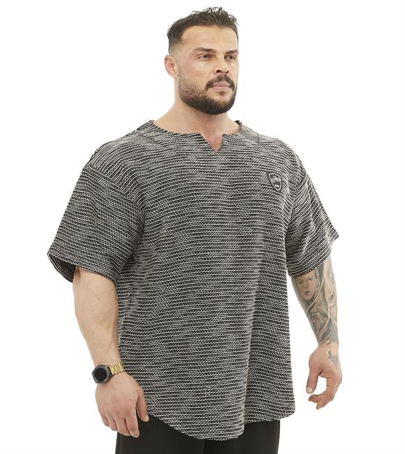 Mens Textured Knitted Oversize Rag Top T-shirt